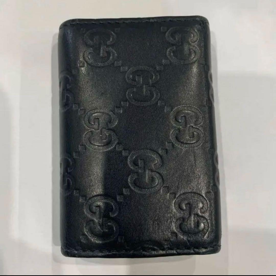 GUCCI ブラック レザー キーケース グッチ