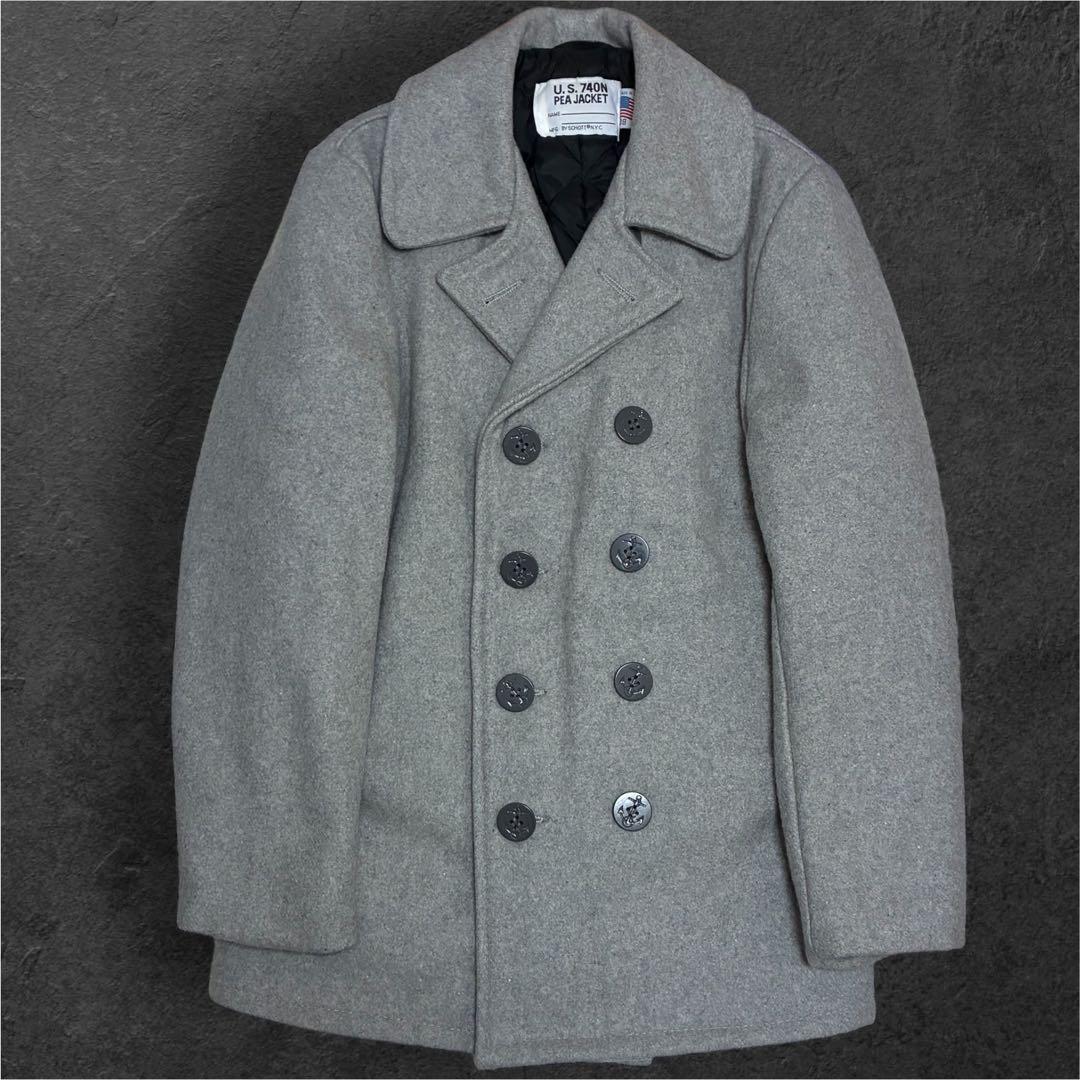 極美品/USA製 SCHOTT ショット U.S.740N Pコート L相当
