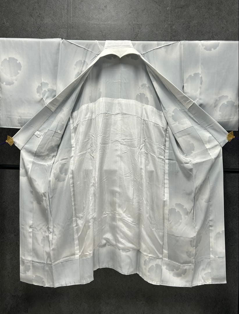 ねむの木＠きもの好き様御専用　IB-12 襦袢　長襦袢　薄灰単衣しつけ 美品