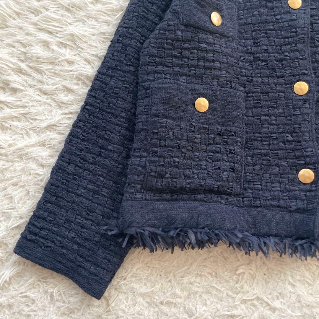 IENA ツイード　ニット　金ボタン　ジャケット　日本製