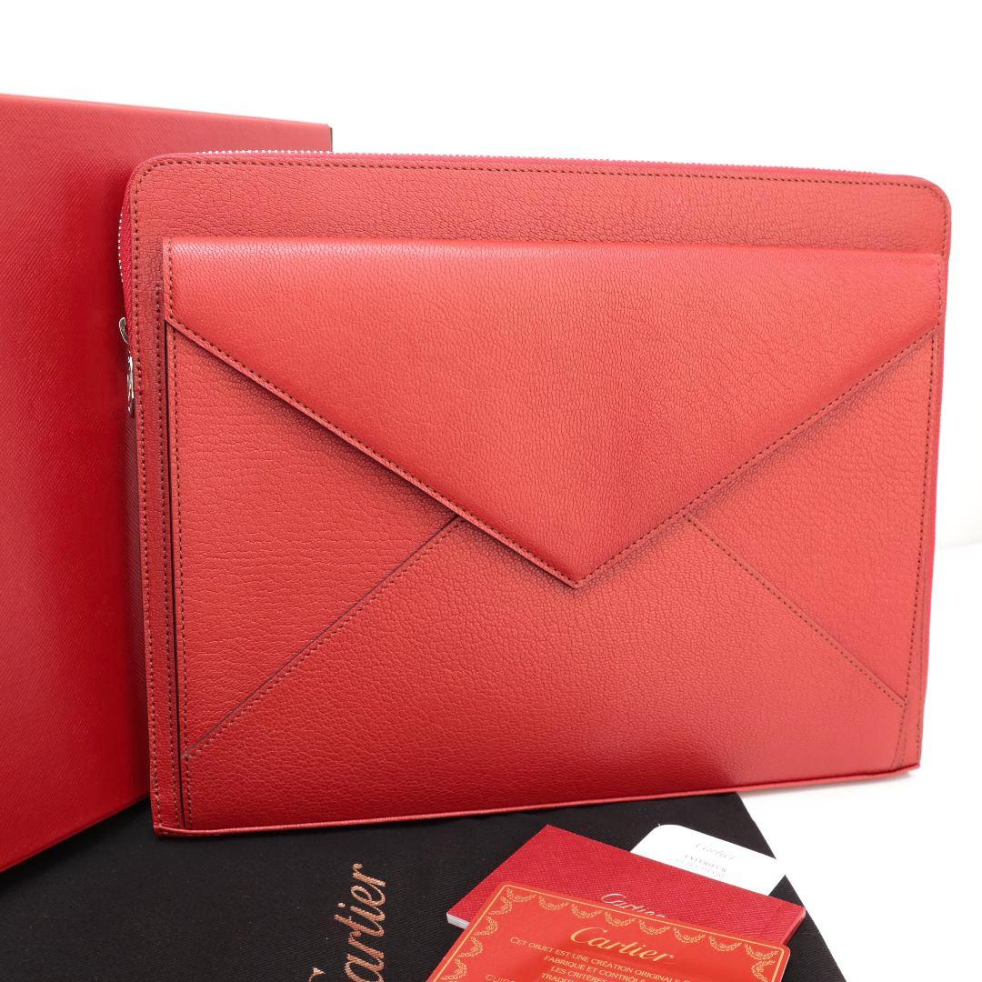 新品未使用 カルティエ Cartier レッド クラッチバッグ