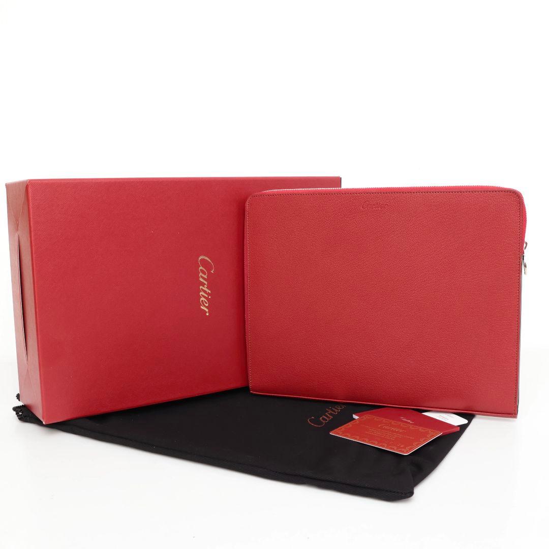 新品未使用 カルティエ Cartier レッド クラッチバッグ