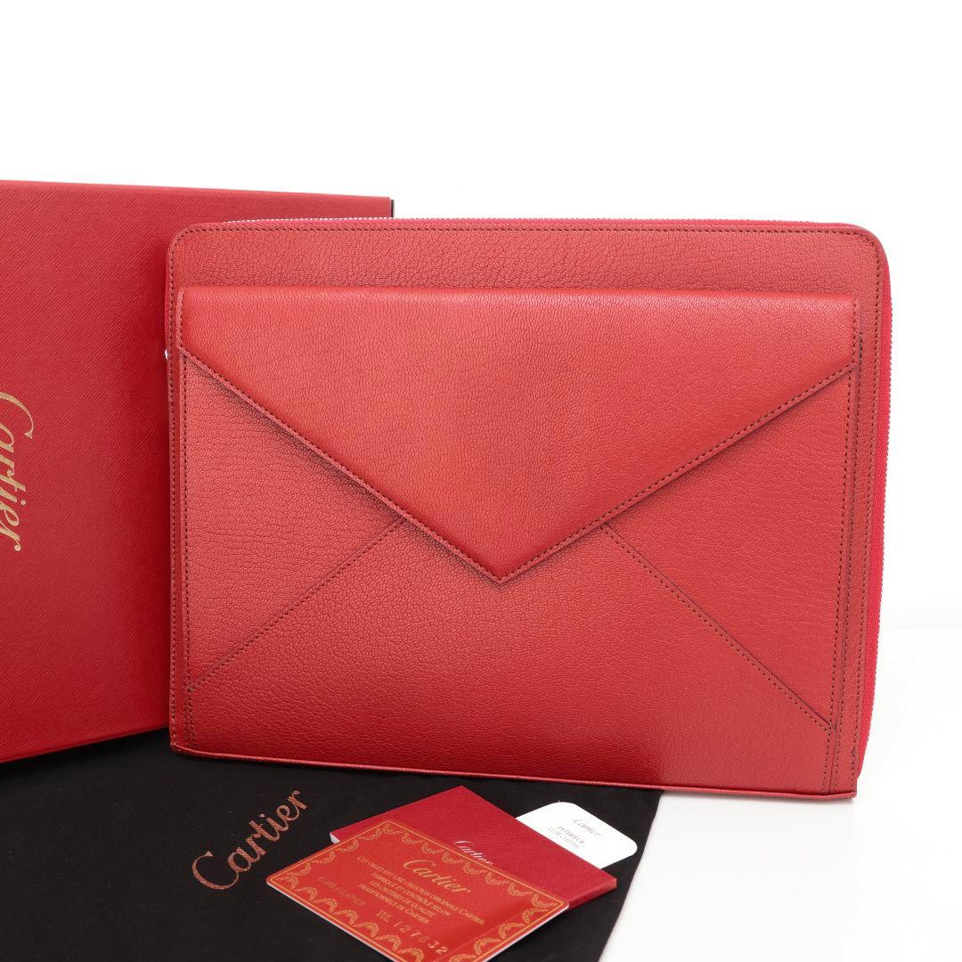 新品未使用 カルティエ Cartier レッド クラッチバッグ