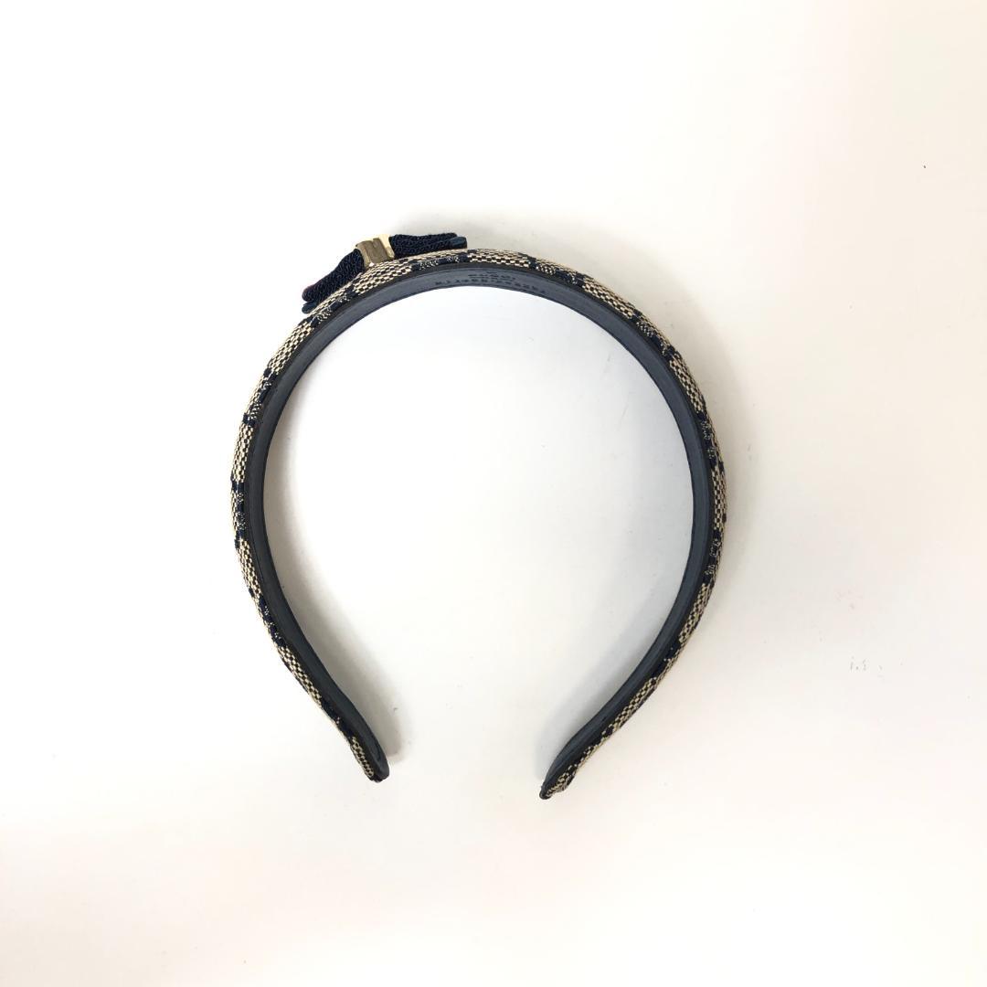 【美品】9F168/グッチ/カチューシャ/インターロッキング/GG/総柄/グレー