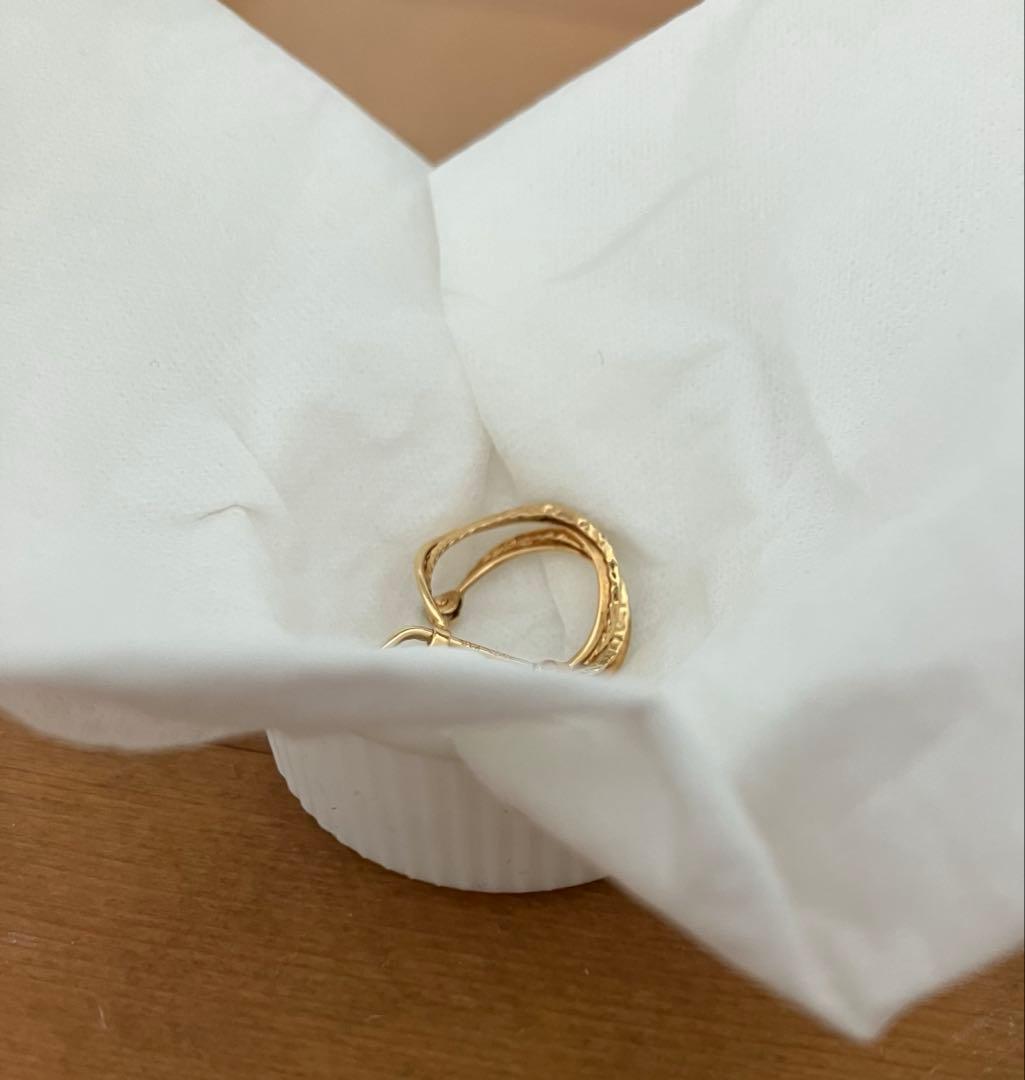 agete アガット 【K18】 フープ ピアス