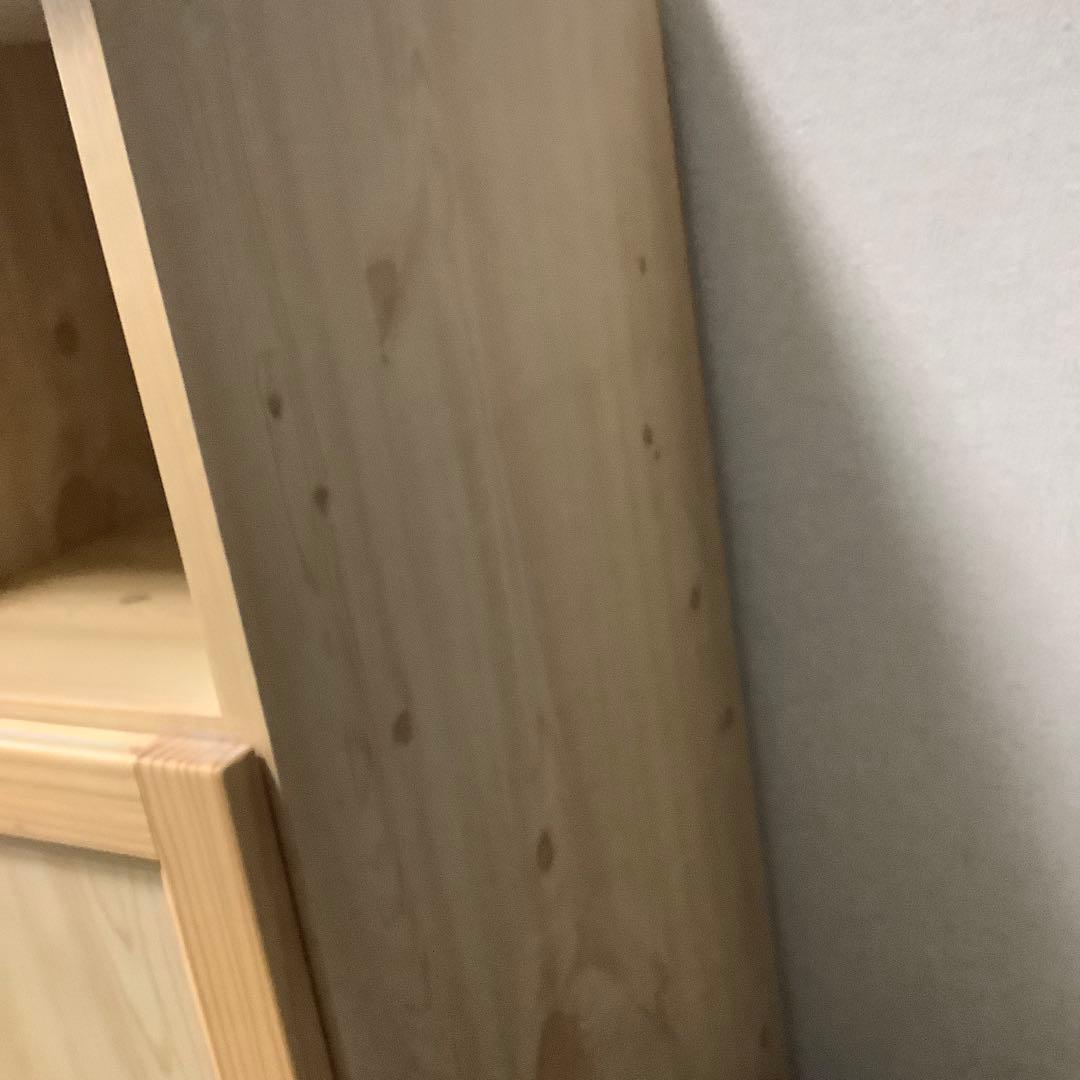 キム 日本製　のだ工芸　無垢パイン材使用　キッチンワゴン　黄色いタイル