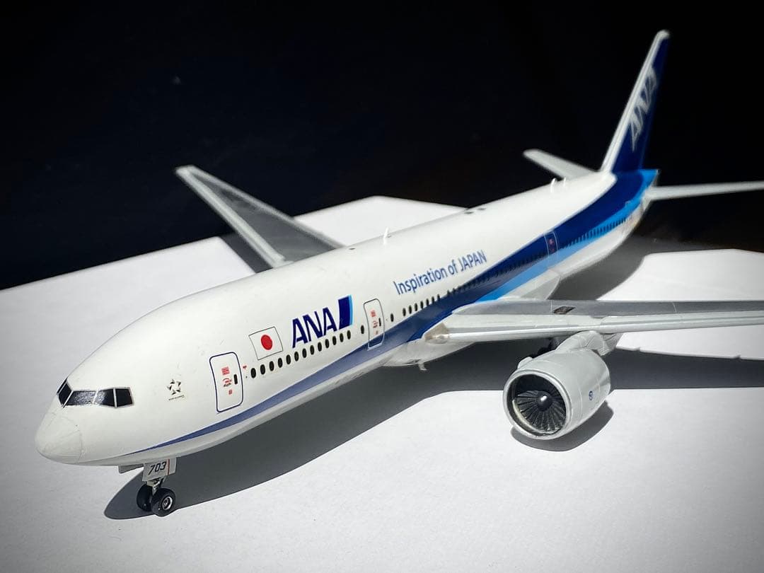 プラモデル完成品 ハセガワ ANA777-200 JA703A