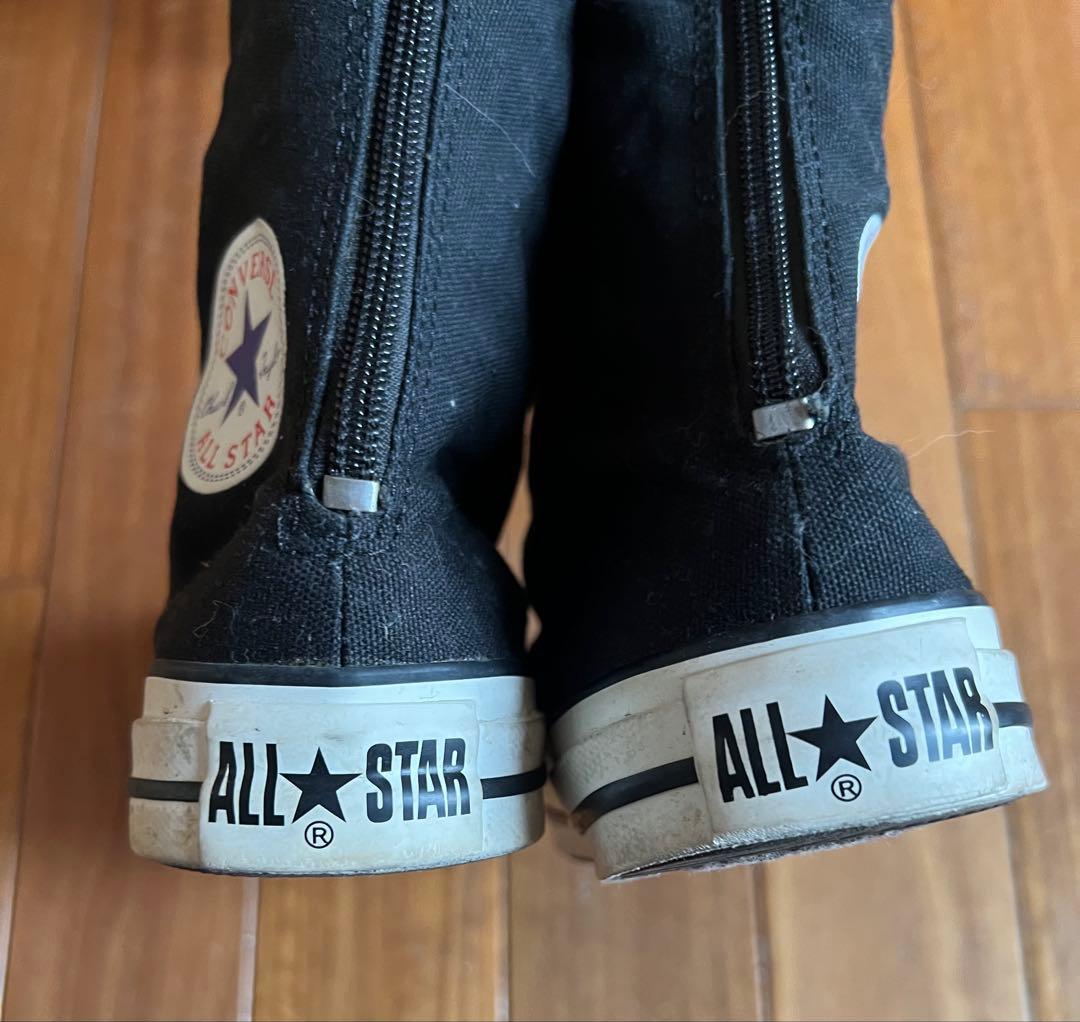 ALL STAR XX-HIGH ロングスニーカー ジッパー付き 24cm 黒