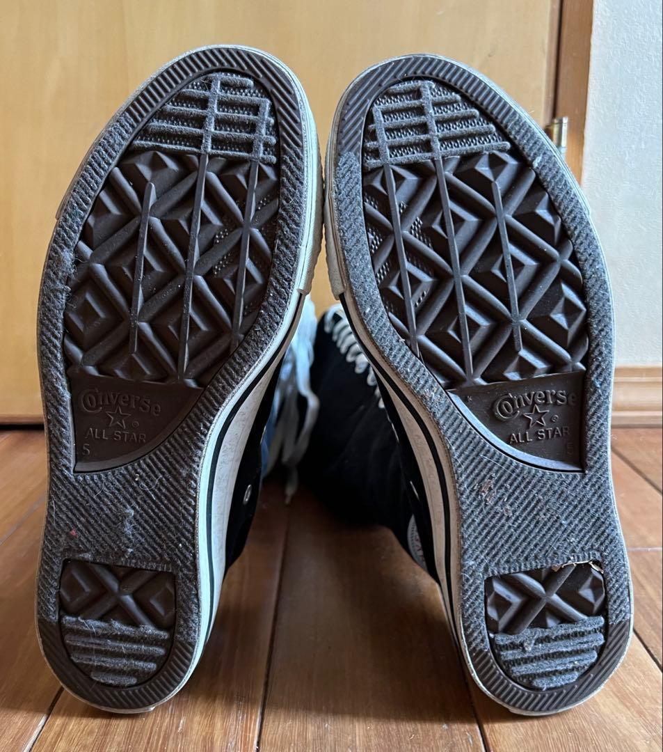 ALL STAR XX-HIGH ロングスニーカー ジッパー付き 24cm 黒