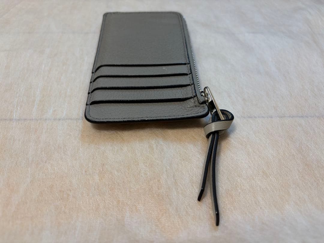 LOEWE カードホルダー　パールグレー／ライトペールグリーン