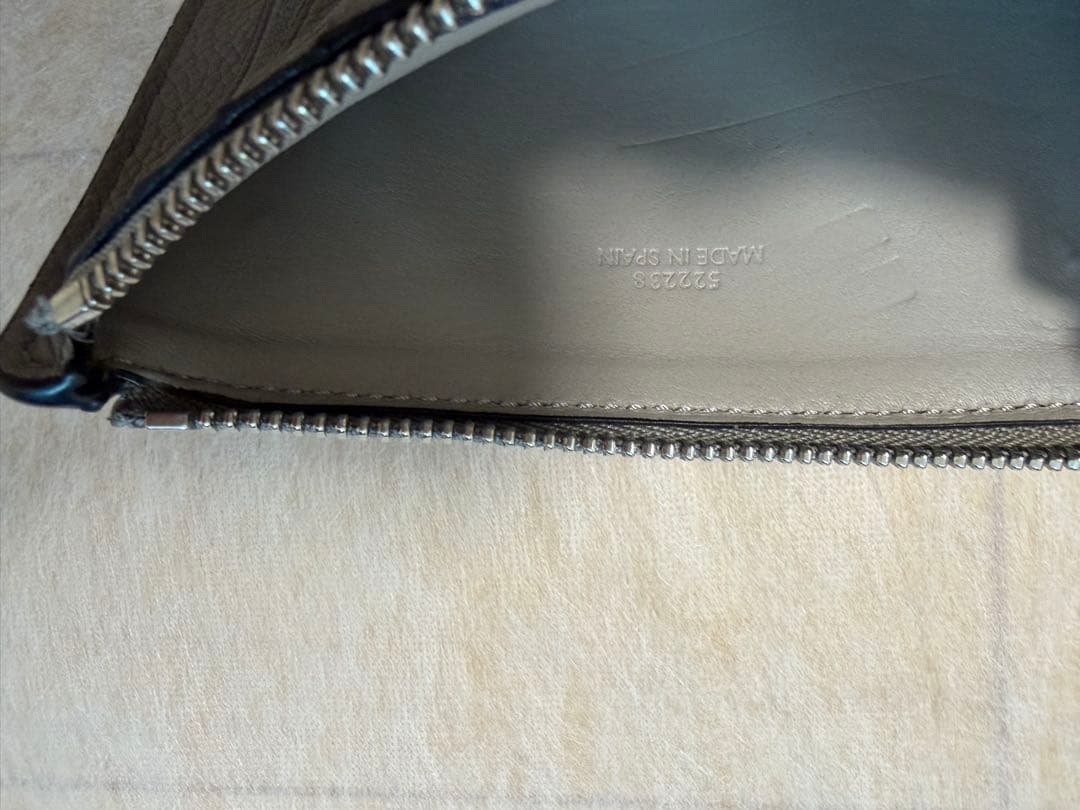 LOEWE カードホルダー　パールグレー／ライトペールグリーン