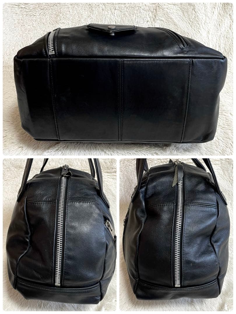 美品 Schott ショット ライダース ボストンバッグ 牛革 レザー 肩がけ