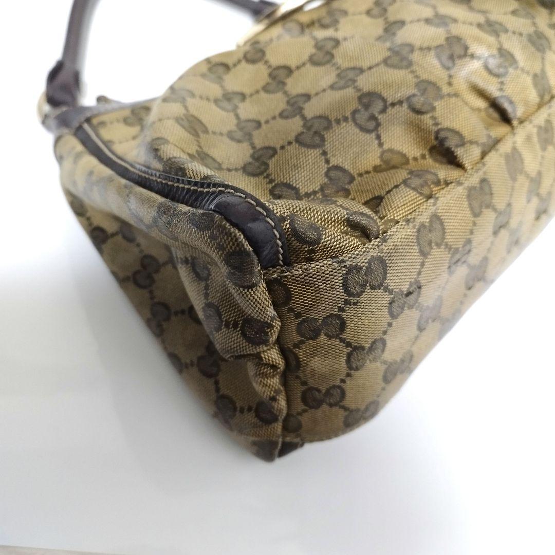 グッチ　アビー　ワンショルダーバッグ　ハンドバッグ　GG　肩掛け　キャンバス