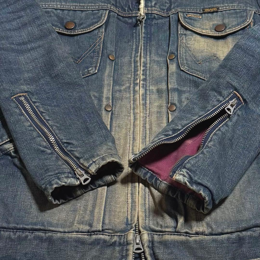 AKM × Wrangler デニムボアジャケット ダブルジップ コットン L