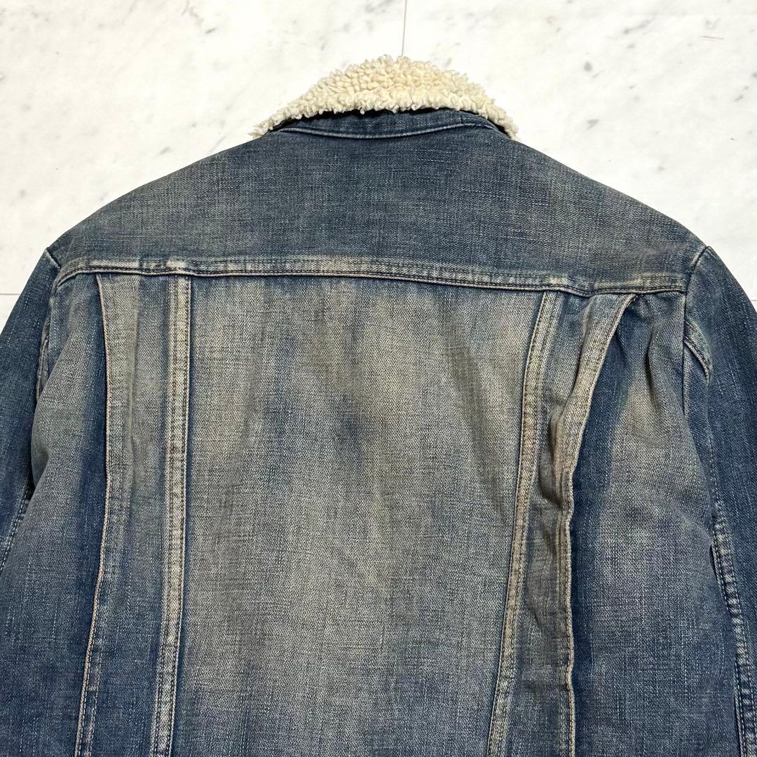 AKM × Wrangler デニムボアジャケット ダブルジップ コットン L