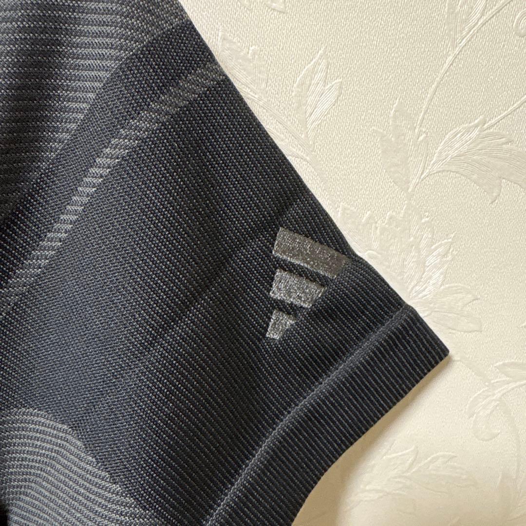 adidas ブラック 半袖　ポロシャツ　ゴルフ