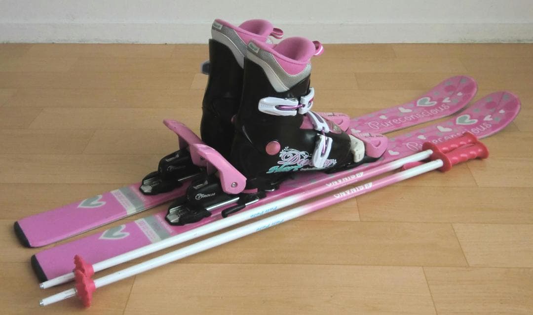 ■■送料無料■PURECONSCIOUS■子供用スキーセット■板100/靴20■