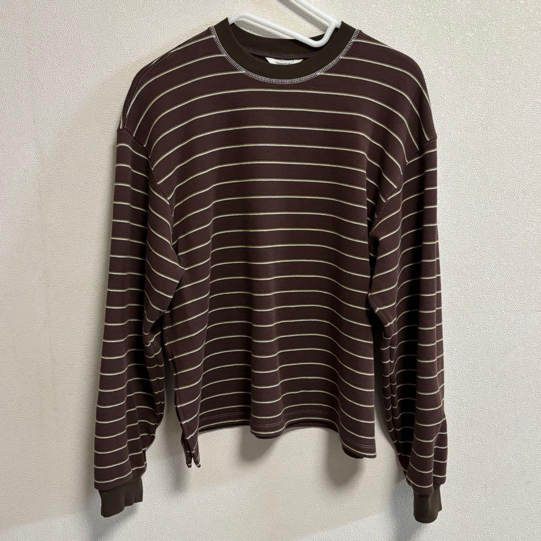 TODAYFUL Border Long T-shirts チョコ