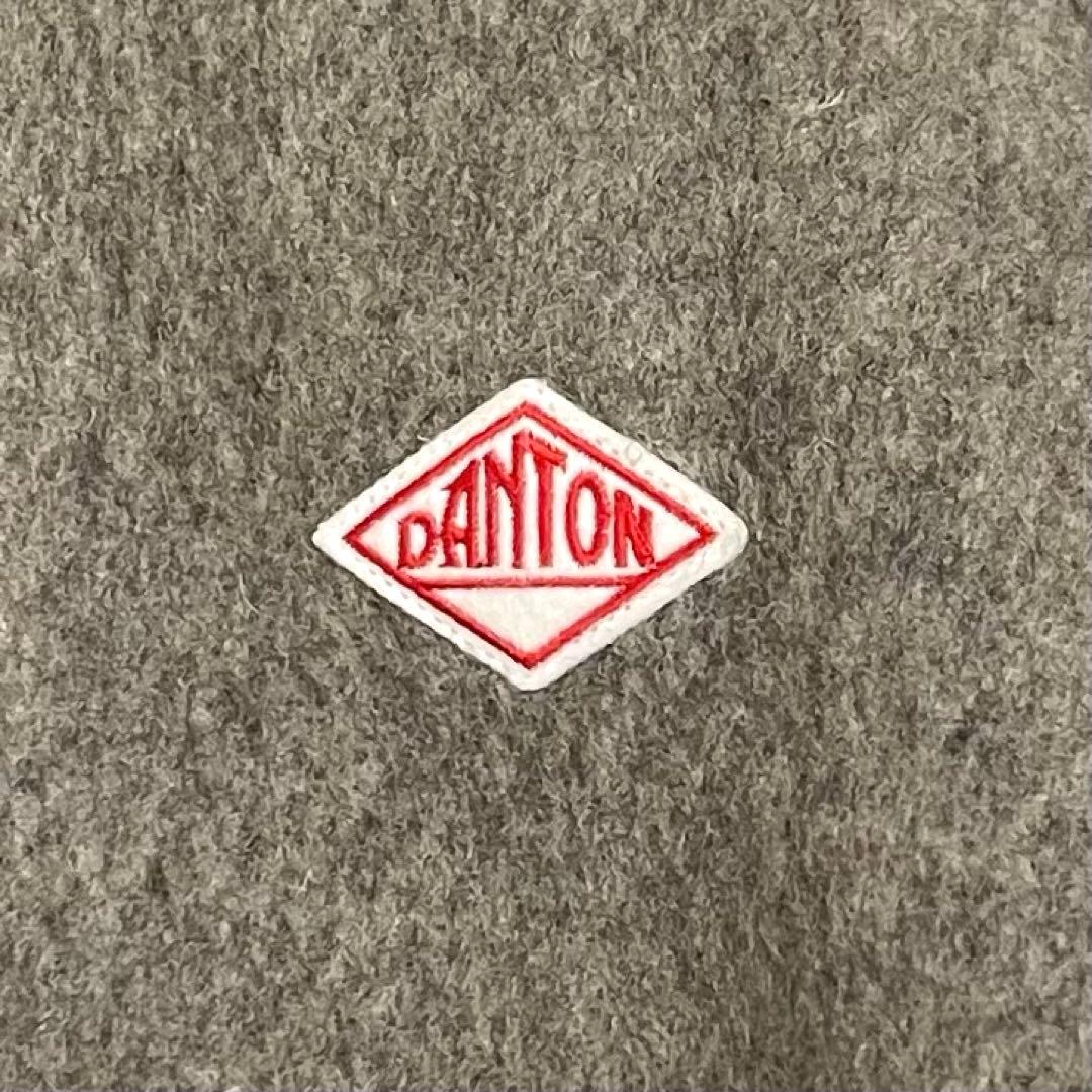美品 DANTON ダントン ウールモッサ ウールフードコート くるみボタン