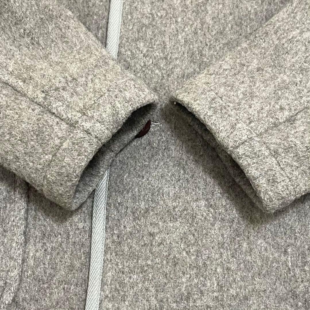 美品 DANTON ダントン ウールモッサ ウールフードコート くるみボタン