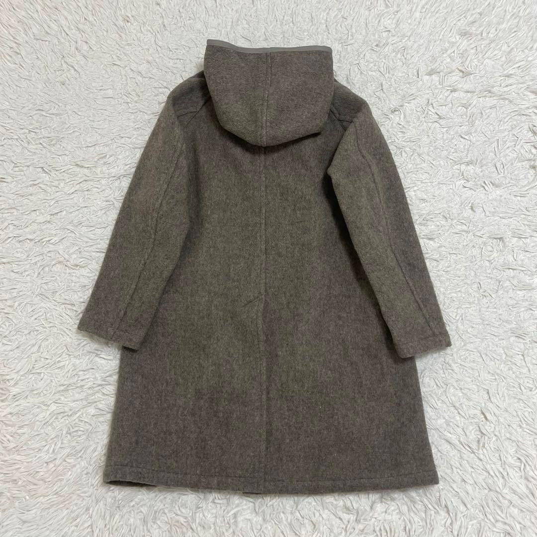 美品 DANTON ダントン ウールモッサ ウールフードコート くるみボタン