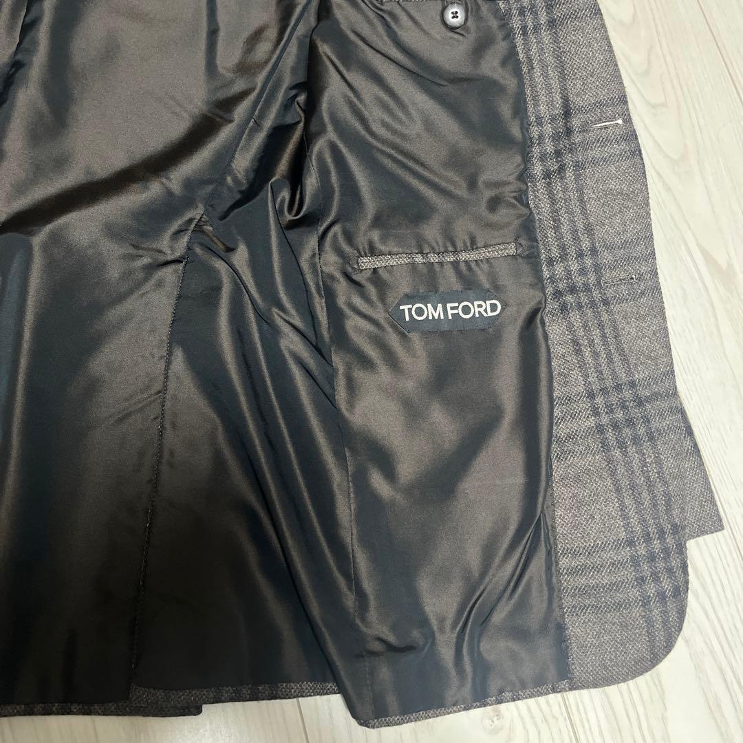 週末限定値下げ　TOM FORD チェック柄 テーラードジャケット