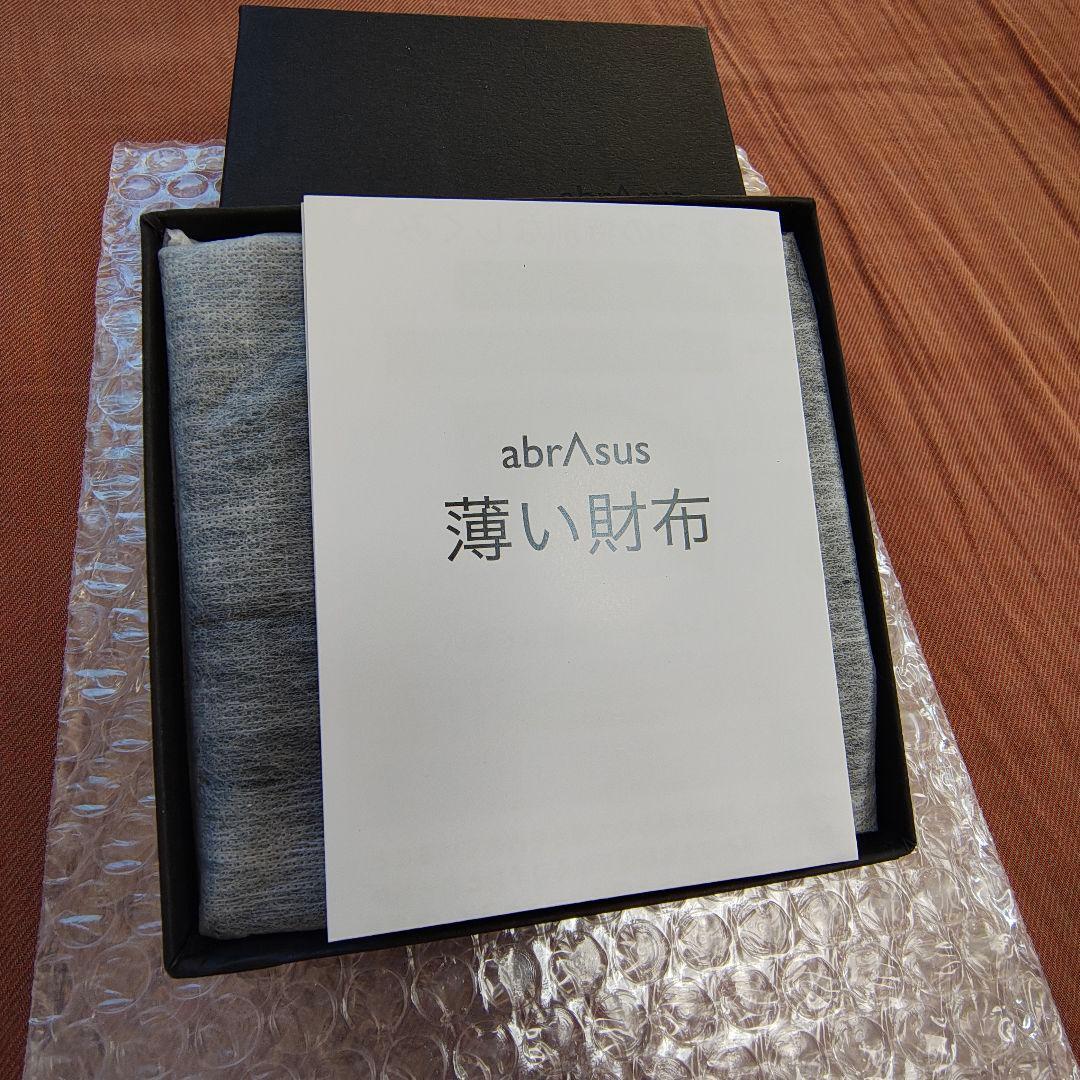 新品未使用abrAsus【アブラサス】薄い財布ブラック