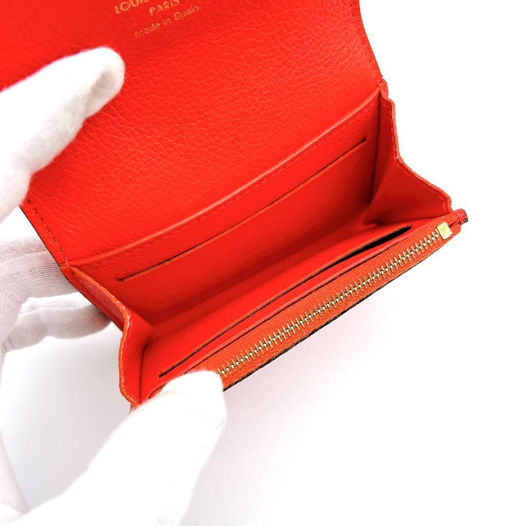 【超極美品】ルイヴィトン アンプラント ポルトモネ ロザリ レッド A758