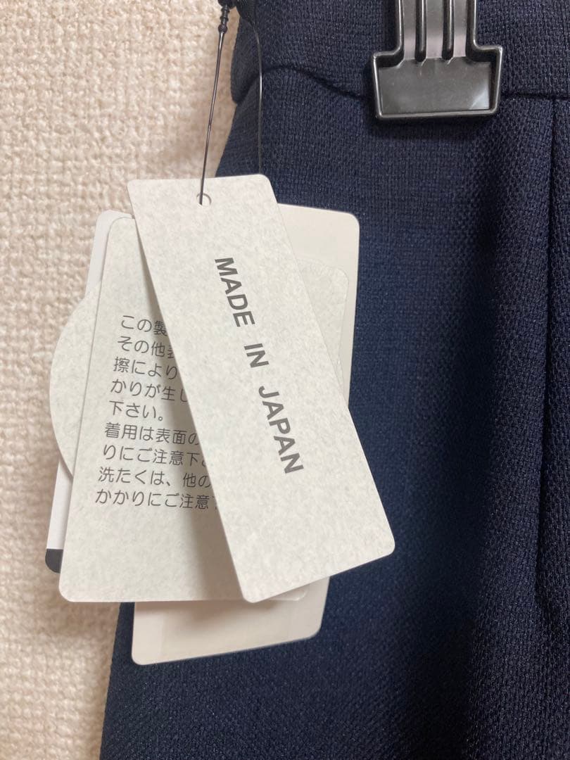 INDIVI 春秋素材スーツ　セットアップ　ネイビー