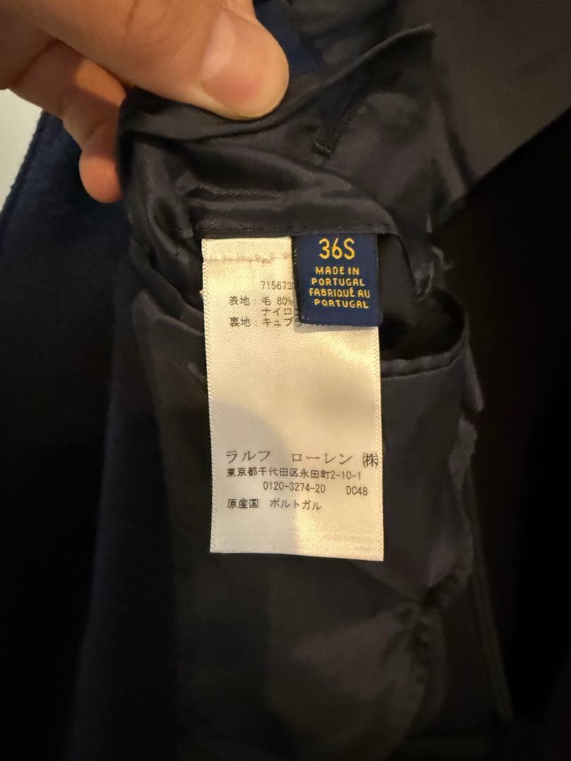 Polo Ralph Lauren チェスターコート　ネイビー