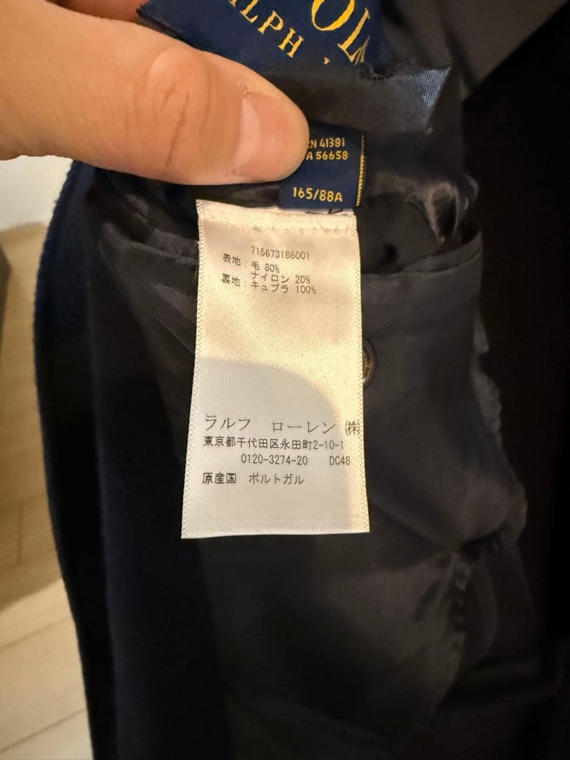 Polo Ralph Lauren チェスターコート　ネイビー