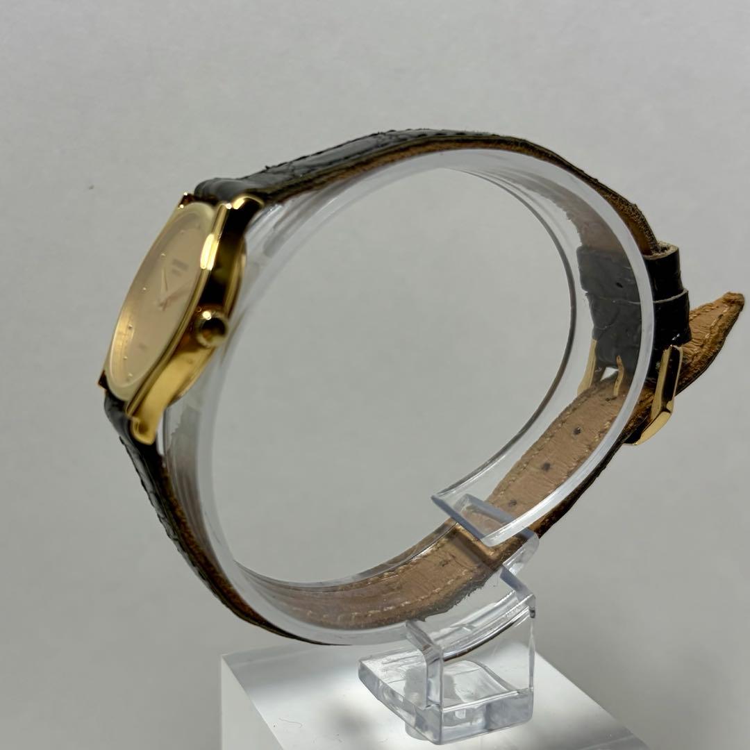 【稼働/新品電池/希少品】レイモンドウィル 腕時計 ゴールド文字盤 デイト