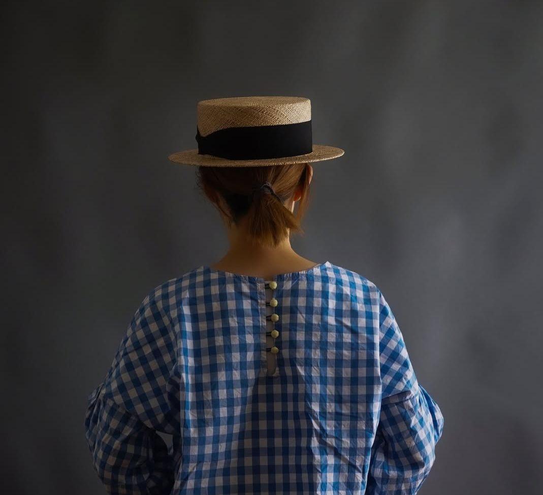 カワムラ帽子店◎麦わら帽子◎ 黒リボン