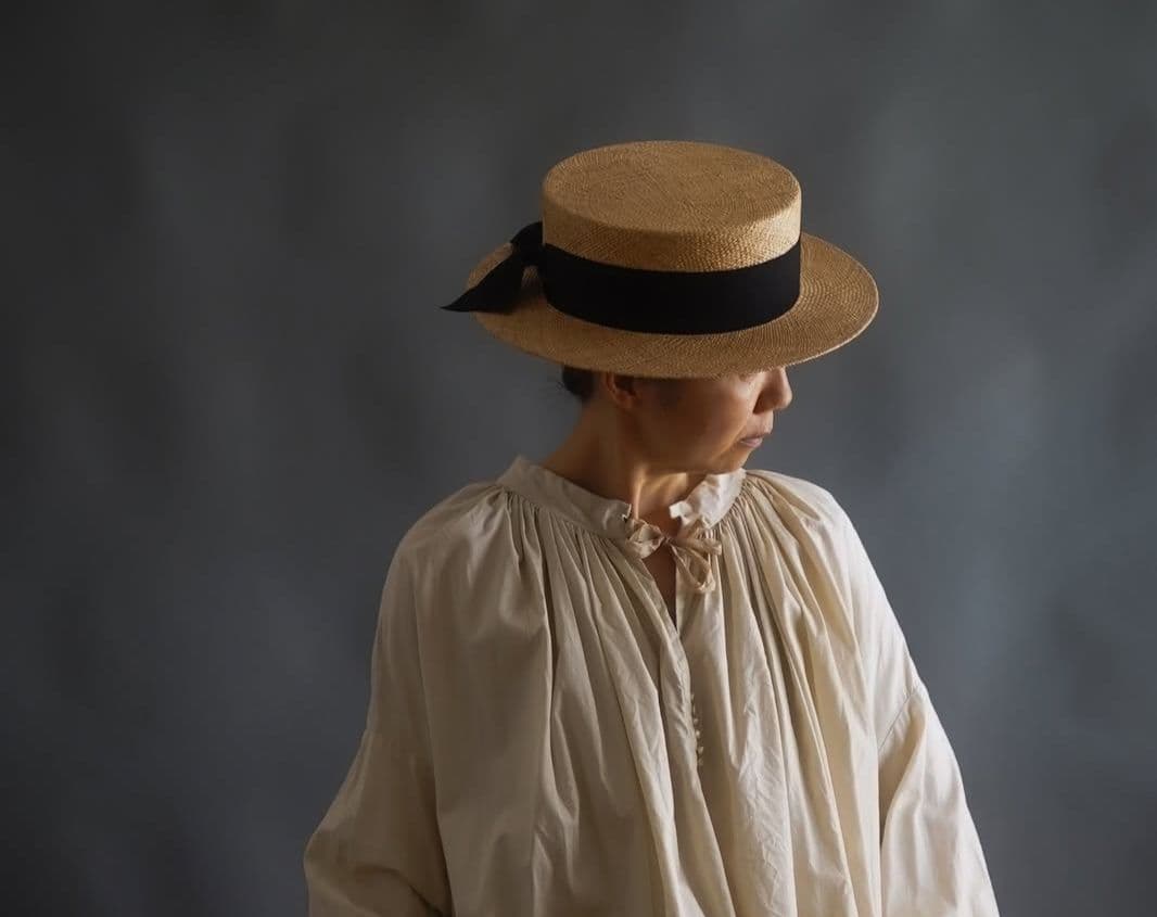 カワムラ帽子店◎麦わら帽子◎ 黒リボン