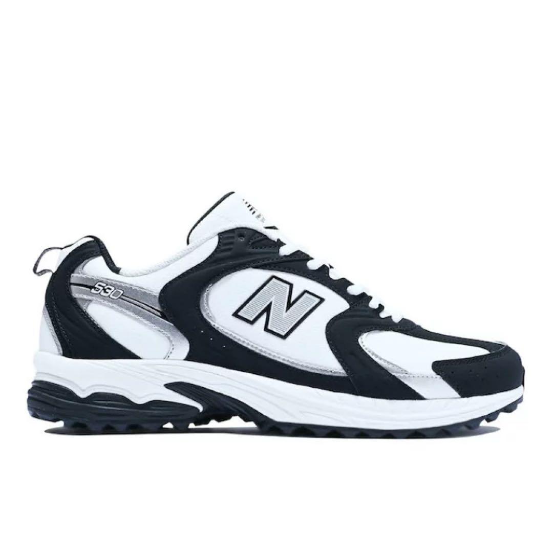 New Balance 530 ゴルフシューズ ブラック/ホワイト