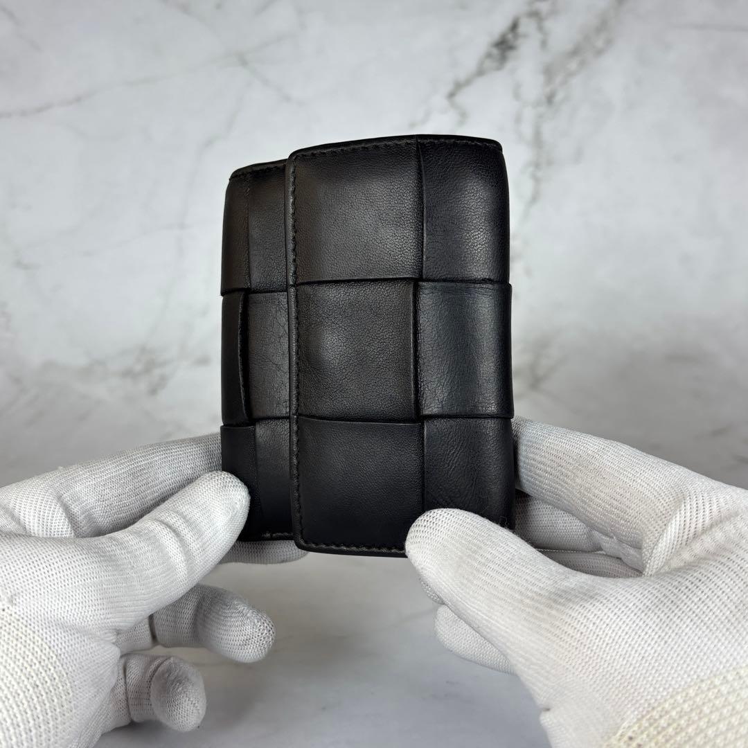 BOTTEGA VENETA ブラック 3つ折り 財布 カセット