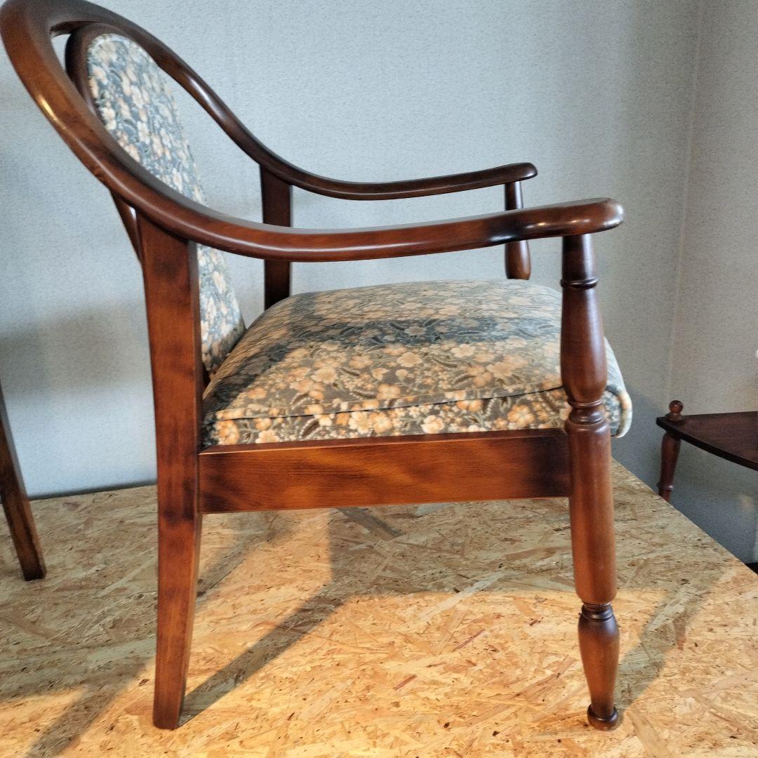 y カリモク家具 オールドカリモク　コロニアル星野 アームチェアー 椅子②