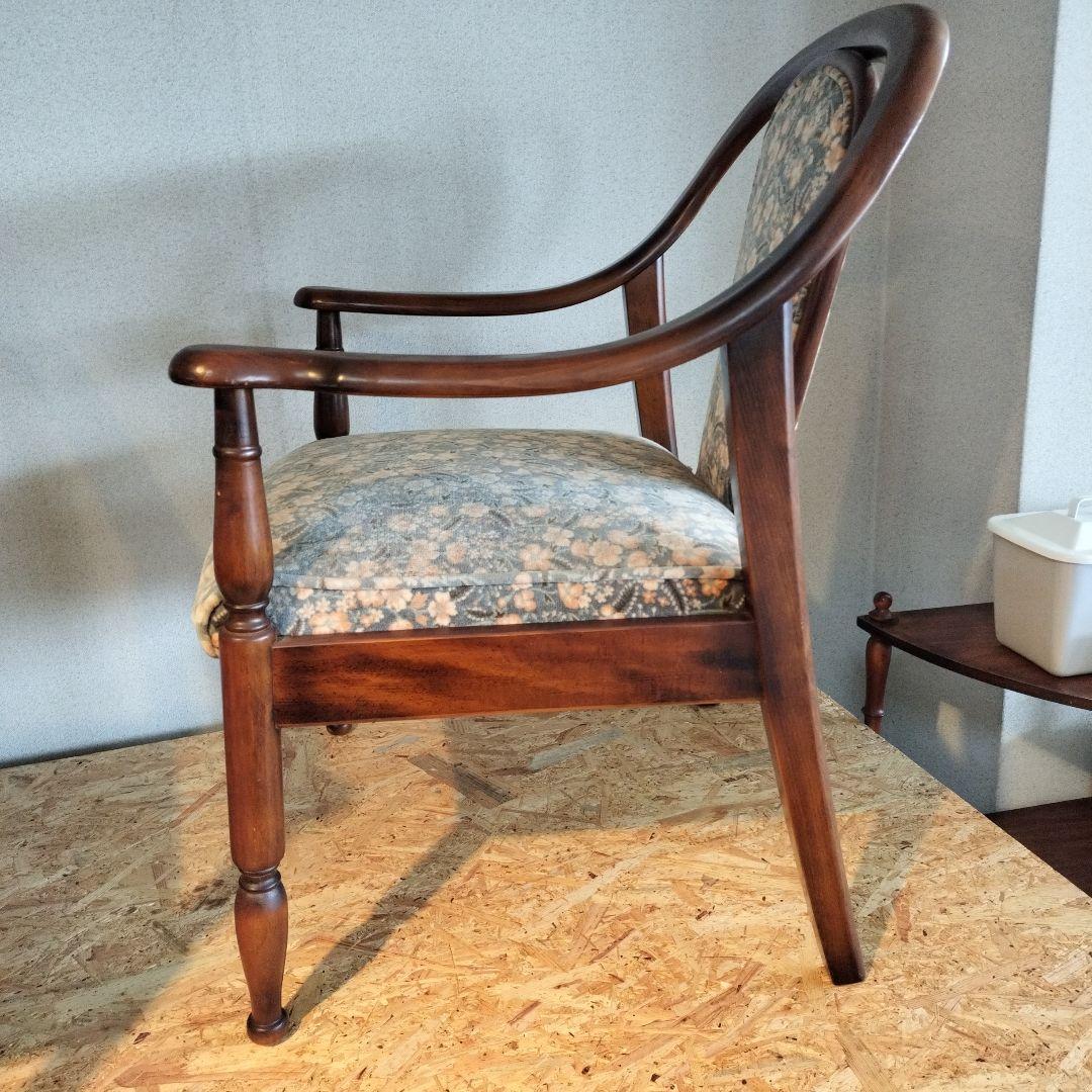 y カリモク家具 オールドカリモク　コロニアル星野 アームチェアー 椅子②