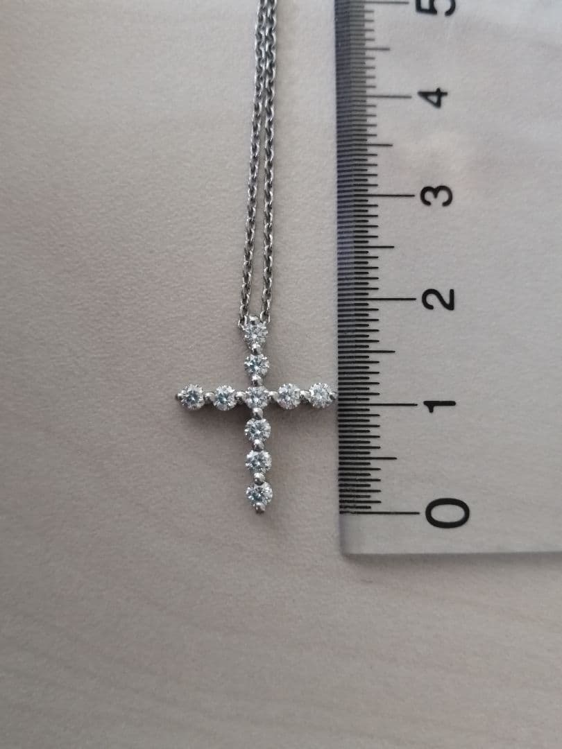 m*i様 スタージュエリー クロス ネックレス ダイヤモンド プラチナ