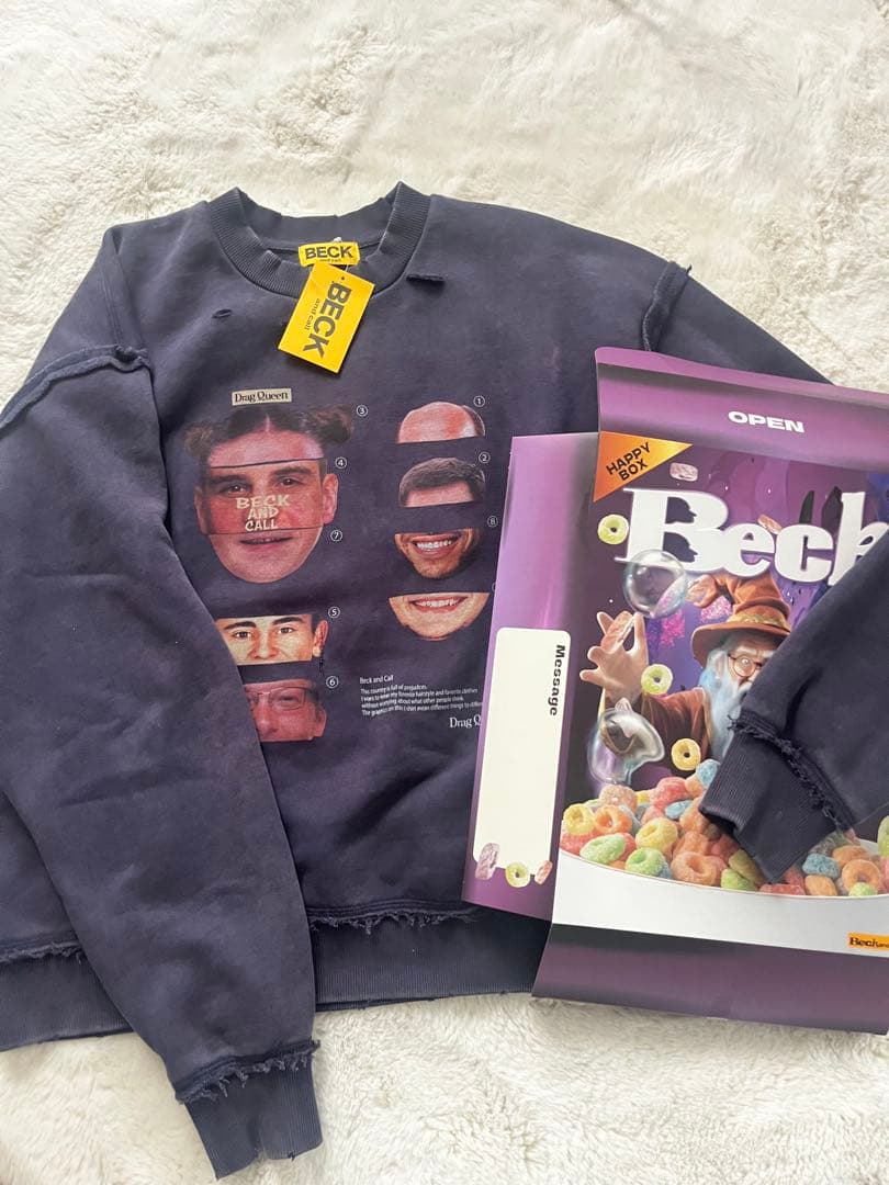 j*m様 グラフィックプリント ネイビー スウェット