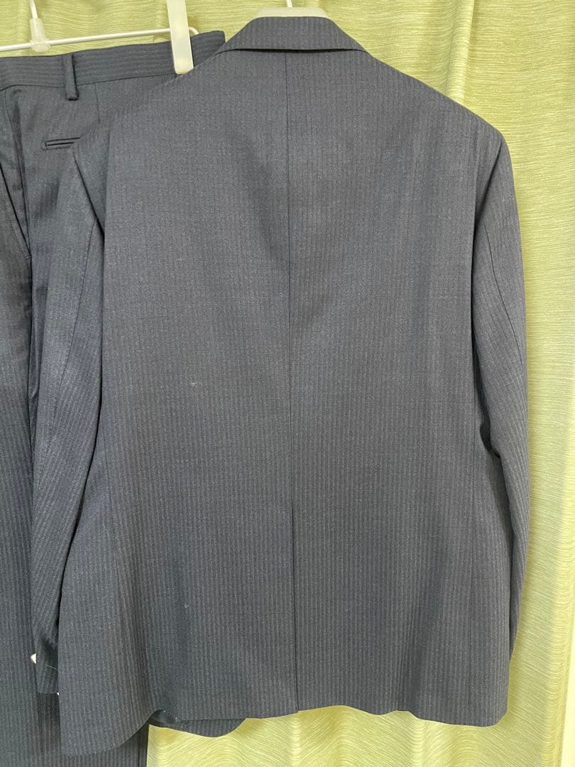 新品 DURBAN ダーバン 秋冬総裏 ウール スーツBB6 ストライプ 紺