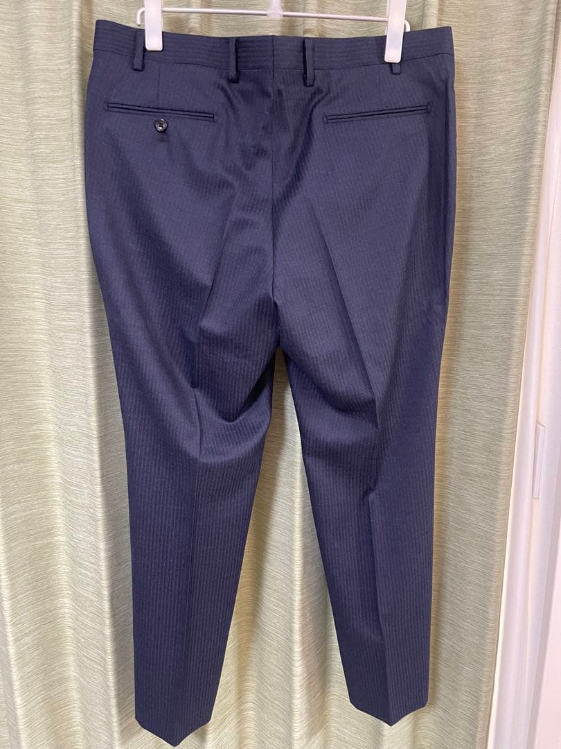 新品 DURBAN ダーバン 秋冬総裏 ウール スーツBB6 ストライプ 紺