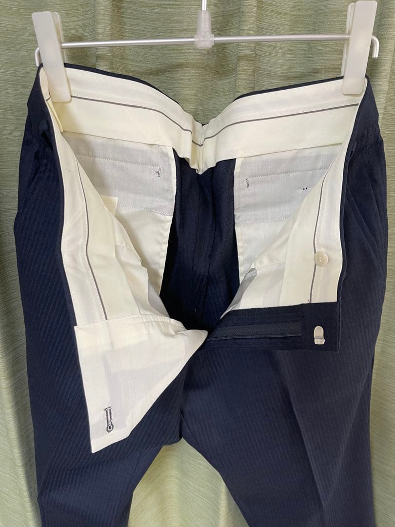 新品 DURBAN ダーバン 秋冬総裏 ウール スーツBB6 ストライプ 紺