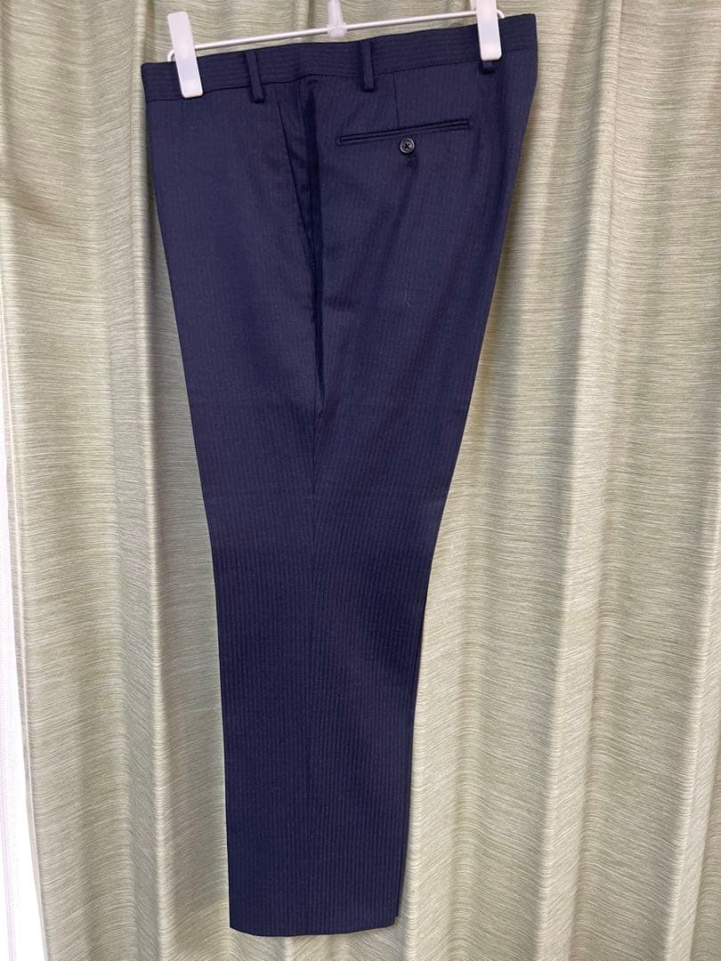 新品 DURBAN ダーバン 秋冬総裏 ウール スーツBB6 ストライプ 紺