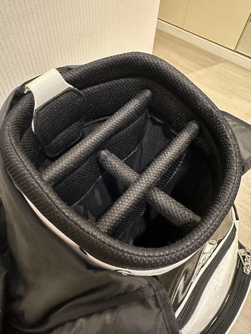 アディダス ゴルフ キャディバッグ ホワイト×ブラック メンズ用