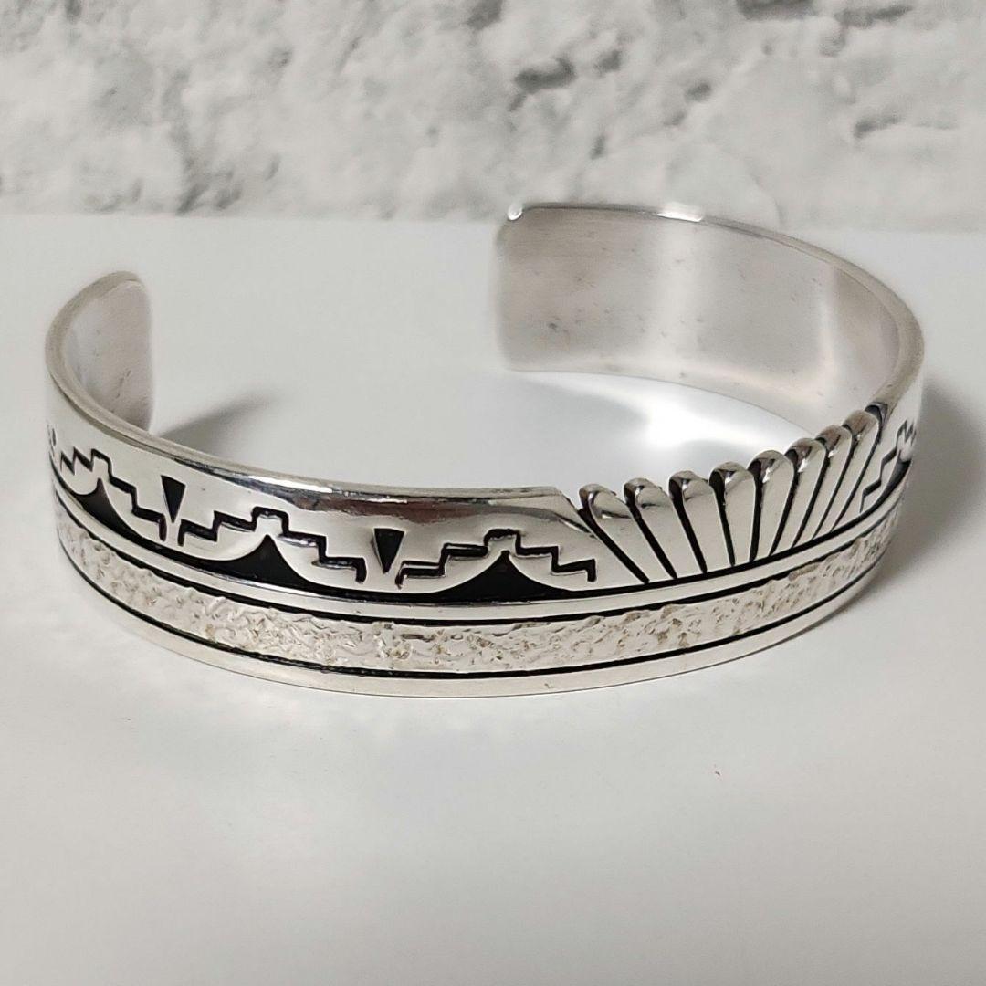 ナバホ　シルバーブレスレット　Charlie John