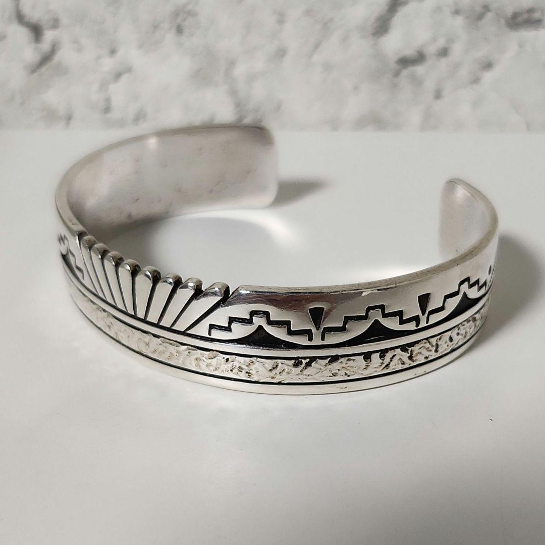 ナバホ　シルバーブレスレット　Charlie John