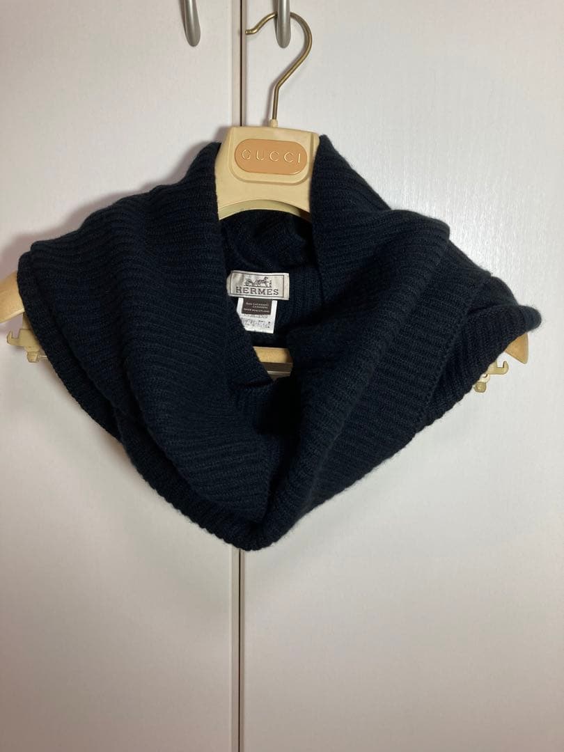 ☆エルメス☆ カシミア　スヌードマフラー　　#ユニセックス