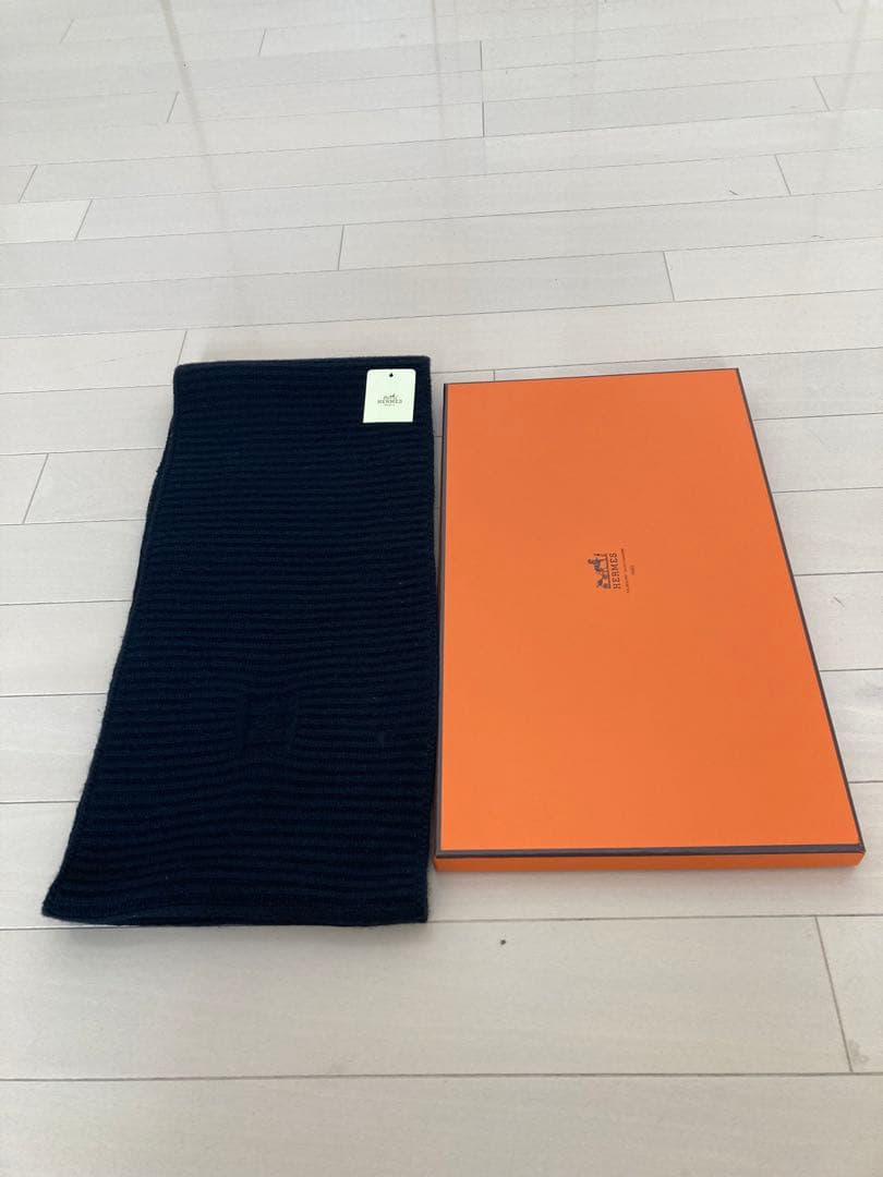 ☆エルメス☆ カシミア　スヌードマフラー　　#ユニセックス