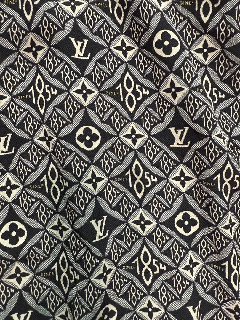 【極美品】LOUIS VUITTON シルク モノグラムワンピース 36 黒